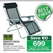 H&H Collection Gravity Patio Recliner