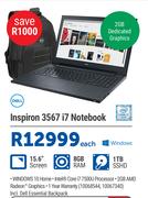 Dell Inspiron 3567 i7 Notebook-On 5GB Data Price Plan