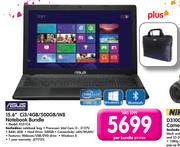 Asus 15.6" Ci3/4GB/500GB/W8 Notebook Bundle X551CA-Per Bundle