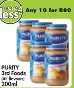 Purity 3rd Foods (All Flavours)-10 x 200ml