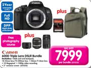 Canon 600D Triple Lens DSLR Bundle-Per Bundle