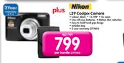 Nikon L29 Coolpix Camera-Per Bundle