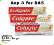 Colgate Total Pro Range (All Variants)-3 x 75ml