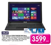 Asus 15.6" Celeron/2GB/500GB/W8 Bing X551MAV