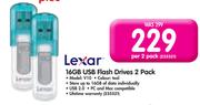 Lexar 16GB USB Flash Drives V10-Per 2 Pack