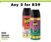 Raid Aerosol (All Variants)-2x300ml