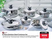 Tissolli 12-Piece Stainless Steel Cookware Set-Per Set