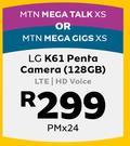 LG K61 Penta Camera 128GB LTE/HD Voice-MTN Mega Talk XS Or MTN Mega Gigs XS