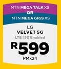 LG Velvet 5G LTE/5G Enabled-MTN Mega Talk XS Or MTN Mega Gigs XS