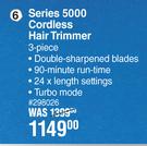 Philips Series 5000 Cordless Hair Trimmer 3 Piece