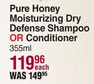 Creme Of Nature Pure Honey Moisturizing Dry Defense Shampoo Or Conditioner-355ml Each