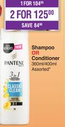 Pantene Shampoo Or Conditioner Assorted-For 1 x 360ml/400ml