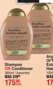Ogx Shampoo Or Conditioner Assorted-385ml Each