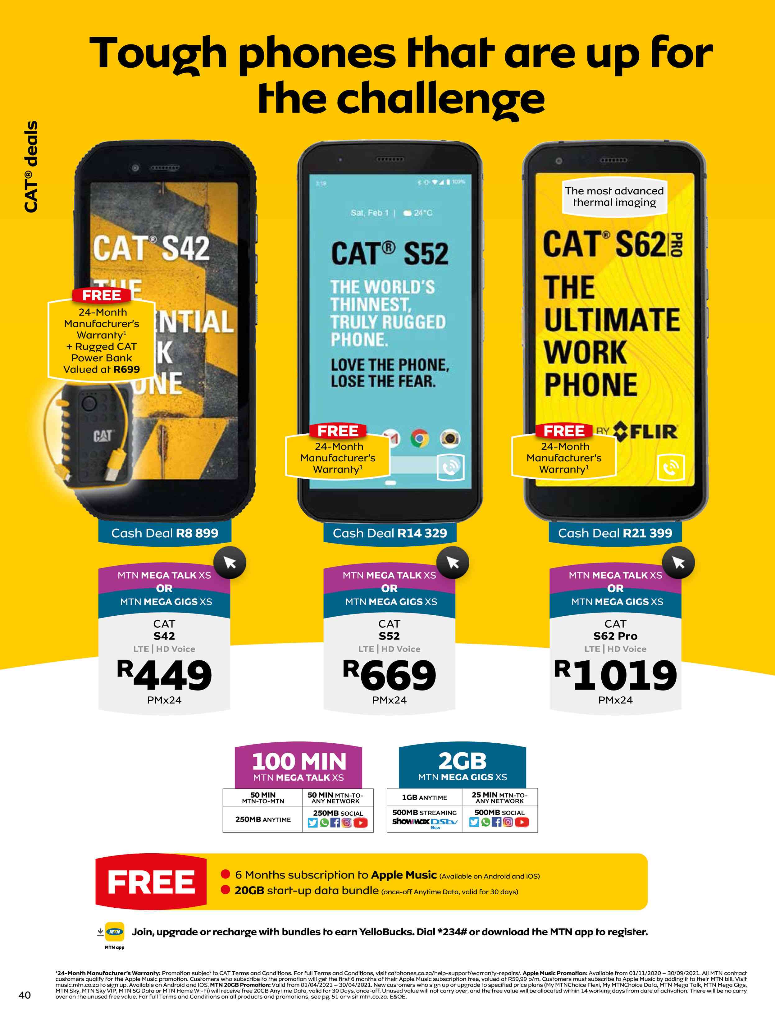Special Cat S52 LTE/HD VoiceOn MTN Mega Talk XS Or MTN Mega Gigs XS