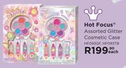 Hot Focus Assorted Glitter Cosmetic Case HF093GF/HF093TB-Each