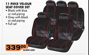 11-Piece Velour Seat Cover Set SC40M-43M