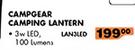 Campgear 3W LED 100 Lumens Camping Lantern LAN3LED