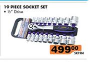 Midas 19-Piece Socket Set-1/2" Drive