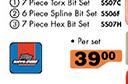 Autogear Sockets And Kit Sets 6-Piece Spline Bit Set-Per Set