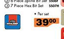 Autogear Sockets And Kit Sets 7-Piece Hex Bit Set-Per Set