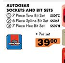 Autogear Sockets And Kit Sets 7-Piece Torx Bit Set-Per Set
