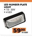 4-LED Number-Plate Light 10-30V