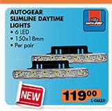 Autogear 6 LED 150x18mm Slimline Daytime Lights-Per Pair