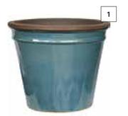 Decor Features 340mm Diamond Glaze Cone Pot