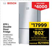Bosch 619Ltr Double Door Fridge KGN86AI30Z