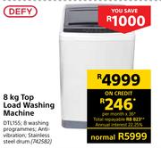 Defy 8Kg Top Load Washing Machine DTL155