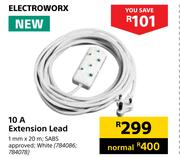 Electroworx 10 A Extension Lead 784086, 784078-1mm X 20m