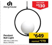 Designhouse Pendant Ball Light (Black) 781026-300mm X 300mm