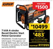 Grip 7E kVA-Stroke Recoil Electric Start petrol Generator SRGE8500E 