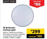 Lightworx 18W Border Ceiling Light 773490, 773489, 773488
