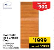 Lotus Horizontal Red Grandis Door 2.032m(h) X 813mm(w) 34055
