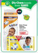 Baby Things Nappies Value Size 100 Pack (Assorted Sizes)-Per Pack