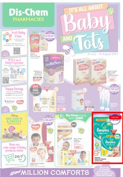 Dis-Chem : It's All About Baby And Tots (16 July - 15 August 2021), page 1
