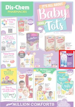 Dis-Chem : It's All About Baby And Tots (16 July - 15 August 2021), page 1