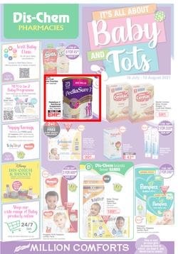 Dis-Chem : It's All About Baby And Tots (16 July - 15 August 2021), page 1