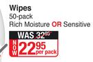 Baby Dove Wipes 50 Pack Rich Moisture Or Sensitive-Per Pack