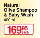 Oh-Lief Natural Olive Shampoo & Baby Wash-400ml Each
