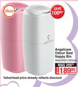 Angelcare Odour Seal Nappy Bin (Assorted Colours)-Each