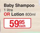 Baby Things Baby Shampoo 1Ltr Or Lotion 800ml-Each