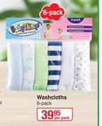 Baby Things Wash Cloths 6 Pack-Per Pack