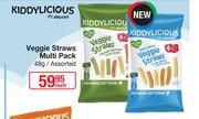 Kiddilicious Veggie Straws Multi Pack Assorted-48g Each