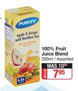 Purity 100% Fruit Juice Blend Assorted-200ml
