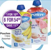 Purity Pouches Assorted-6 x 110ml