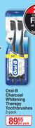Oral-B Charcoal Whitening Therapy Toothbrushes-2 Per Pack 