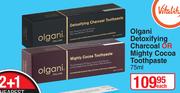 Olgani Detoxifying Charcoal Or Mighty Cocoa Toothpaste-75ml Each