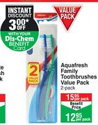 Aquafresh Family Toothbrushes Value Pack-2 Per Pack